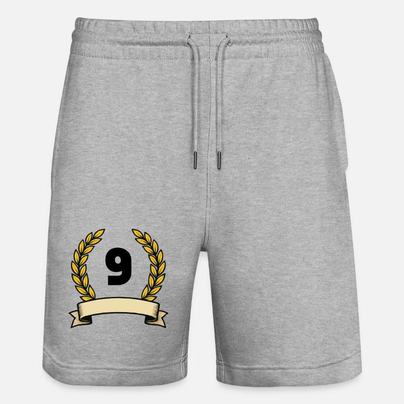 Couronne de laurier doré 9 - Short de jogging bio TRAINER Stanley/Stella unisexe - gris chiné