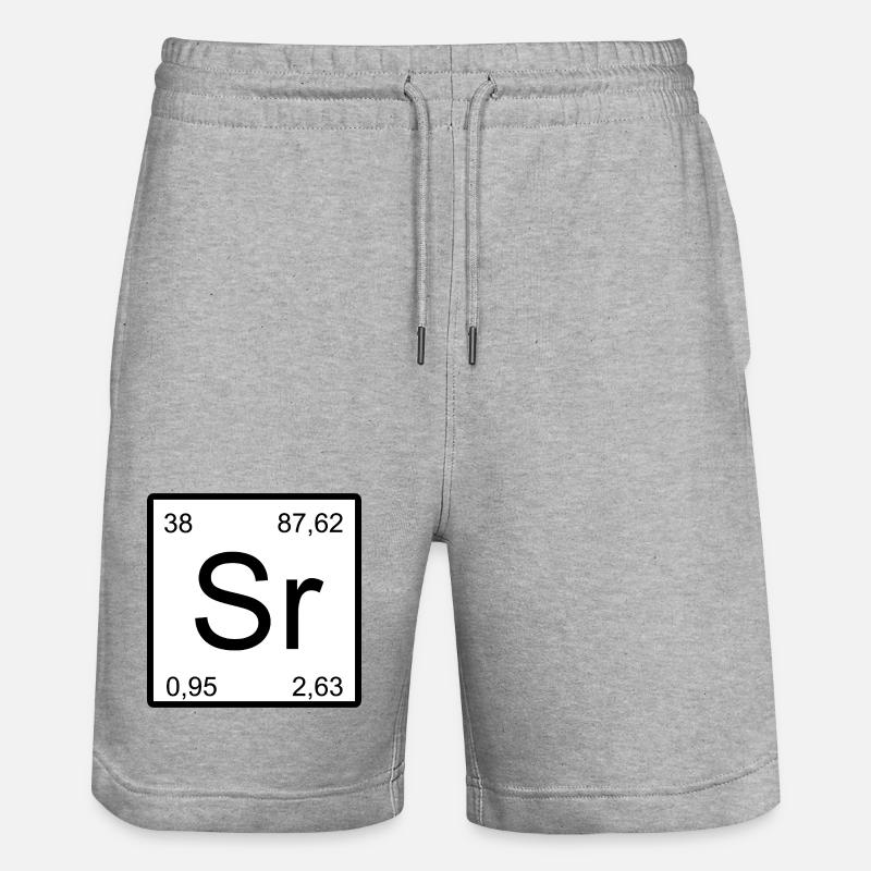 Symbole d’élément Sr Strontium Minimal Design - Short de jogging bio TRAINER Stanley/Stella unisexe - gris chiné