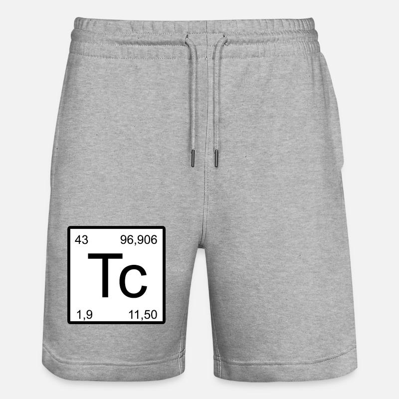 Graphique du tableau périodique du technétium - Short de jogging bio TRAINER Stanley/Stella unisexe - gris chiné