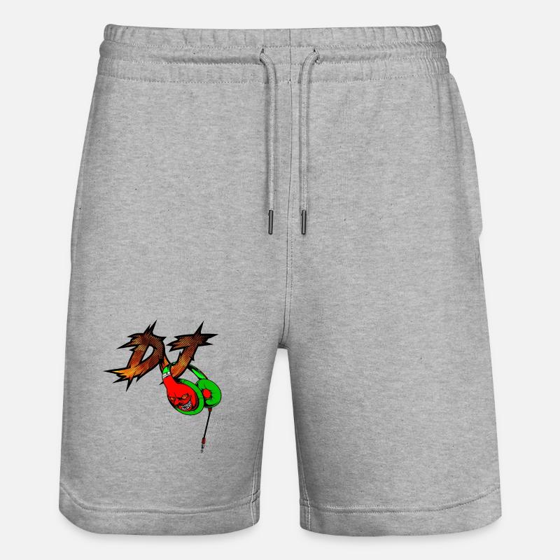 Neon Devil avec casque DJ - Short de jogging bio TRAINER Stanley/Stella unisexe - gris chiné