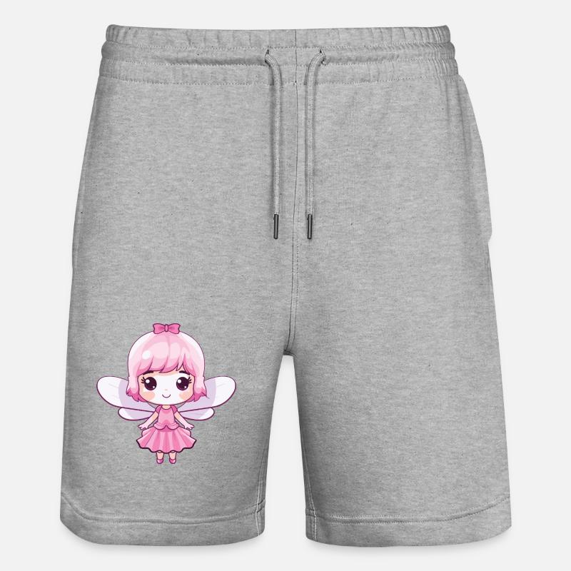 Fée Bande Dessinée Mignon - Short de jogging bio TRAINER Stanley/Stella unisexe - gris chiné