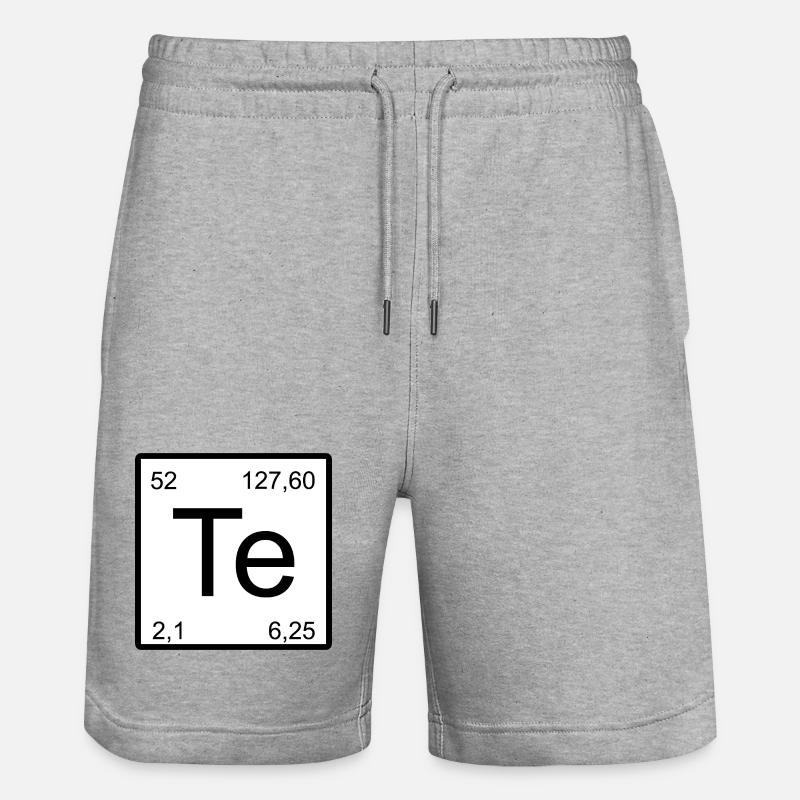 Te Element Minimal Typografie - Stanley/Stella Unisex Bio Joggingshorts Trainer  - Grau meliert