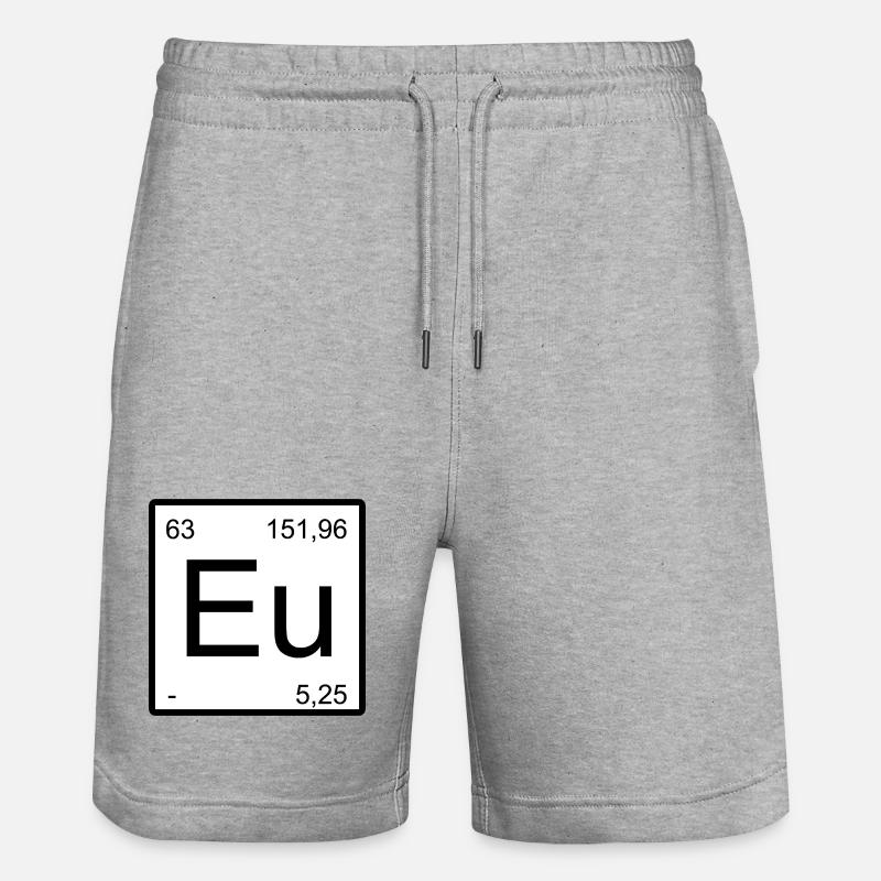 Eu Element Minimal Periodic Design - Stanley/Stella Unisex Bio Joggingshorts Trainer  - Grau meliert