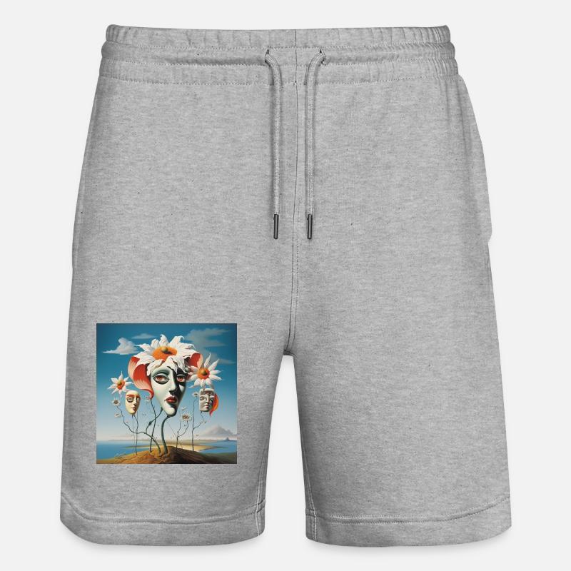 Masques de fleurs Dream - Short de jogging bio TRAINER Stanley/Stella unisexe - gris chiné