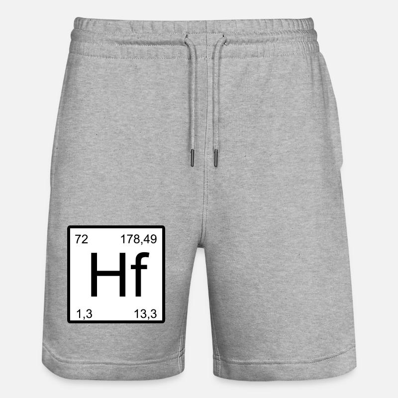 Hafnium Elementtile – Minimal - Stanley/Stella Unisex Bio Joggingshorts Trainer  - Grau meliert