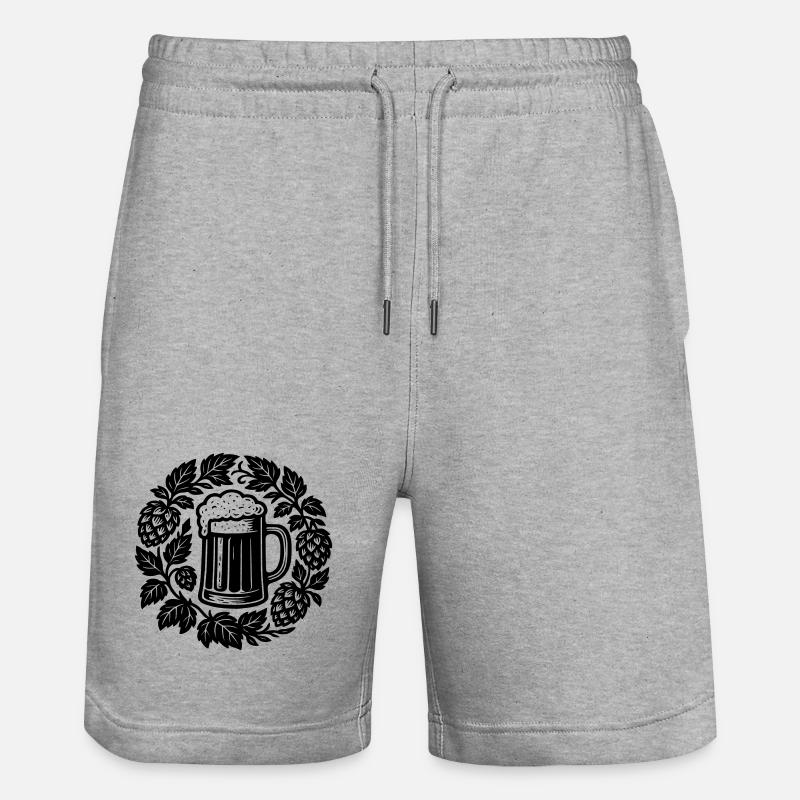 Bier kranz - Short de jogging bio TRAINER Stanley/Stella unisexe - gris chiné