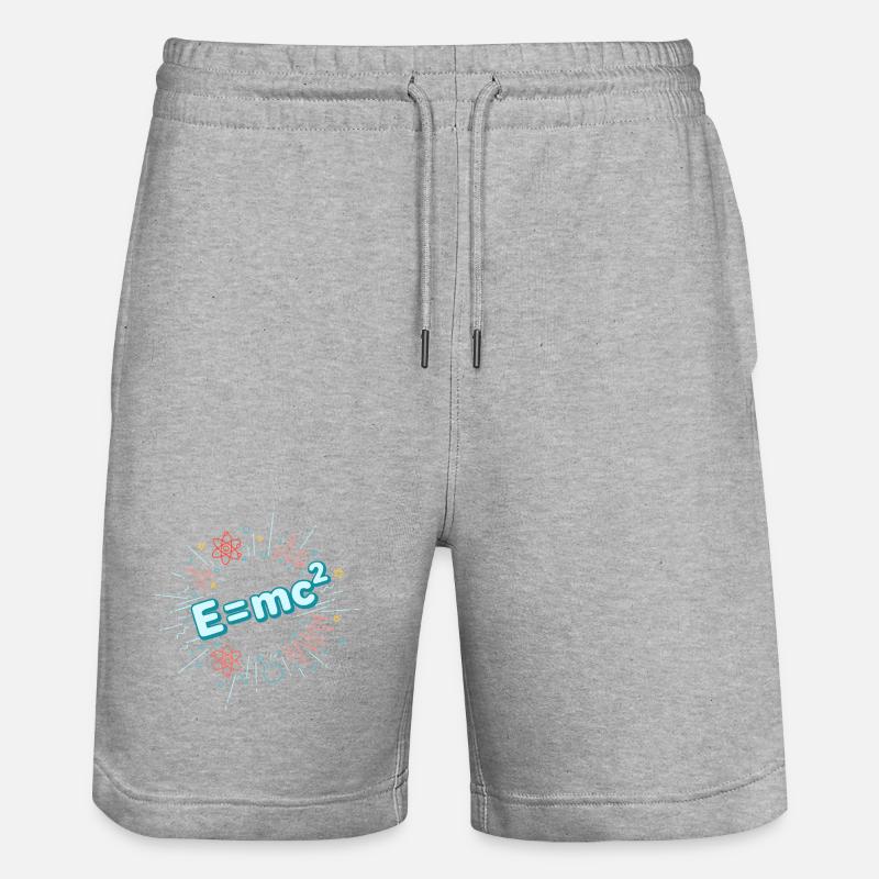 E=mc2 Explosion scientifique - Short de jogging bio TRAINER Stanley/Stella unisexe - gris chiné