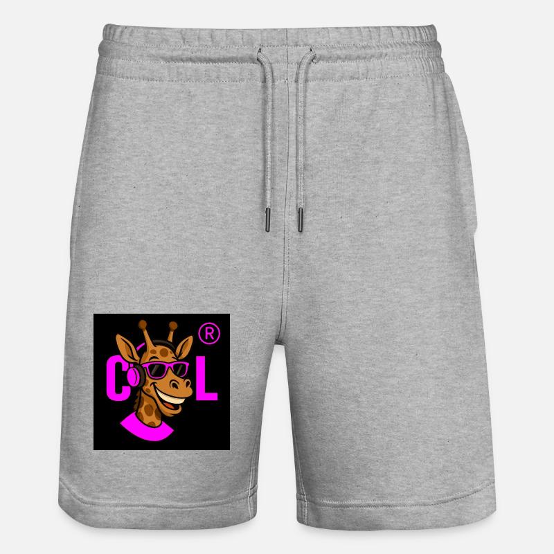 DJ girafe néon avec accessoires roses - Short de jogging bio TRAINER Stanley/Stella unisexe - gris chiné