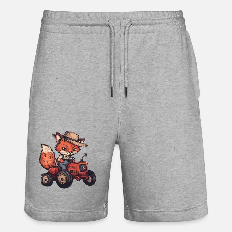 Fox Tractor Farmer - Short de jogging bio TRAINER Stanley/Stella unisexe - gris chiné