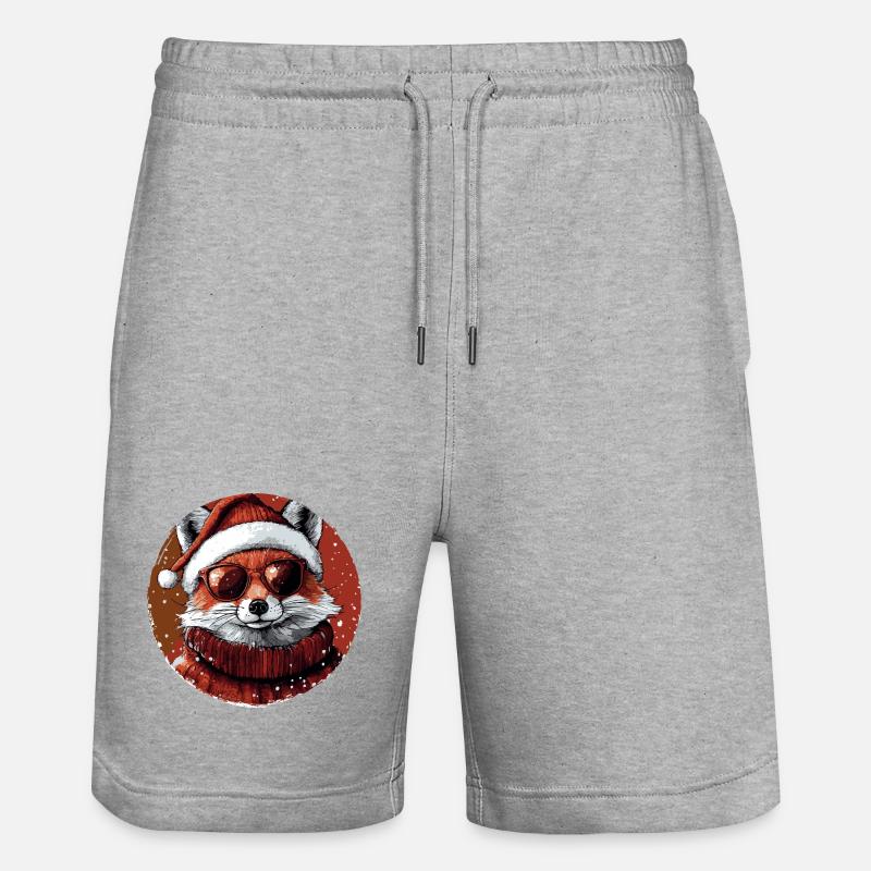 Fox Christmas Cool Christmas - Short de jogging bio TRAINER Stanley/Stella unisexe - gris chiné