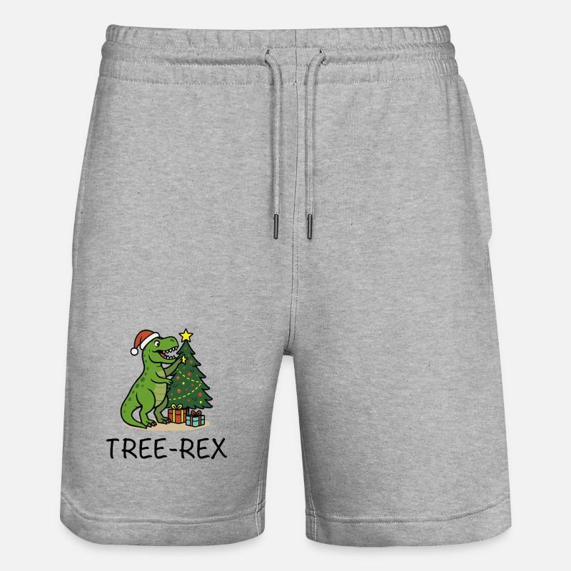 Tree-Rex – Style Noël moche - Short de jogging bio TRAINER Stanley/Stella unisexe - gris chiné