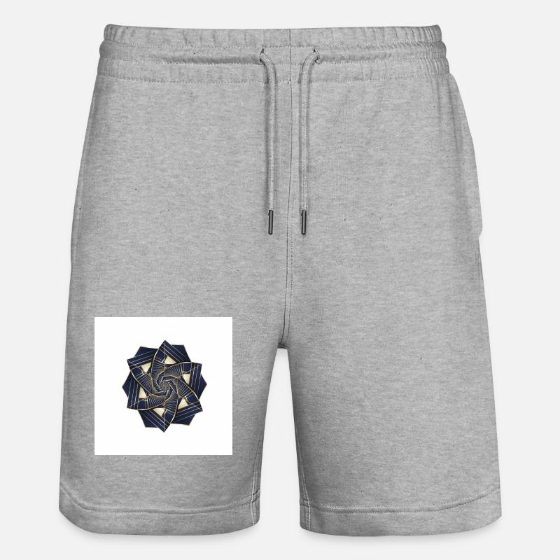 Rosace Spirale Dorée Navy - Short de jogging bio TRAINER Stanley/Stella unisexe - gris chiné