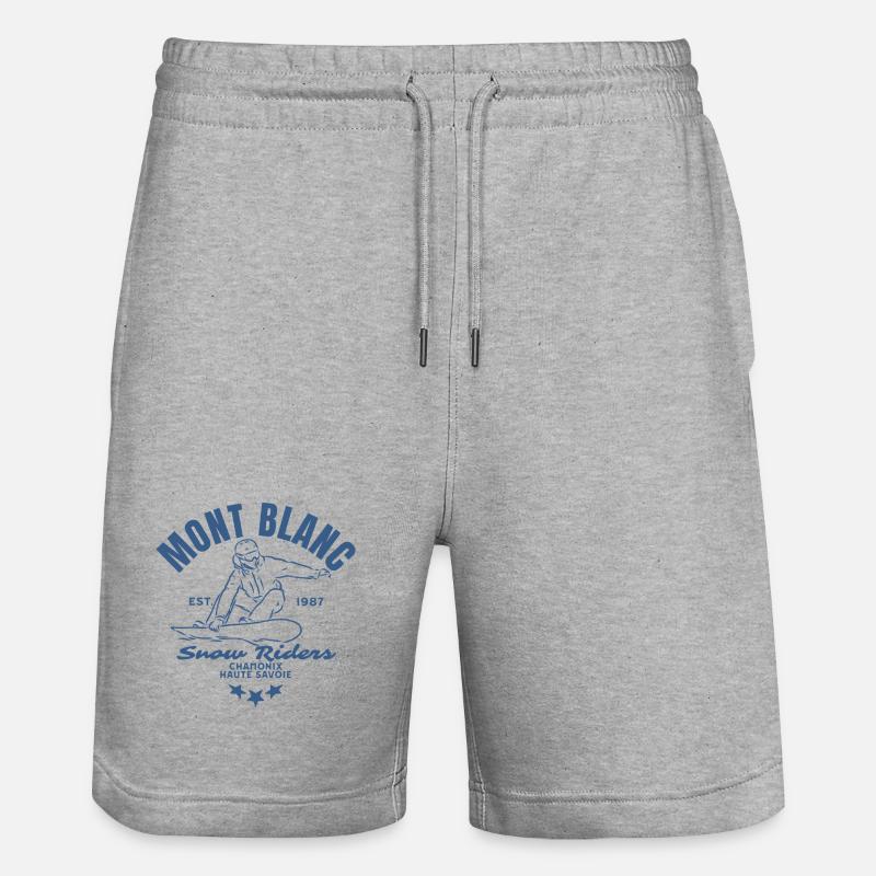 Mont Blanc Snow Riders logo - Short de jogging bio TRAINER Stanley/Stella unisexe - gris chiné