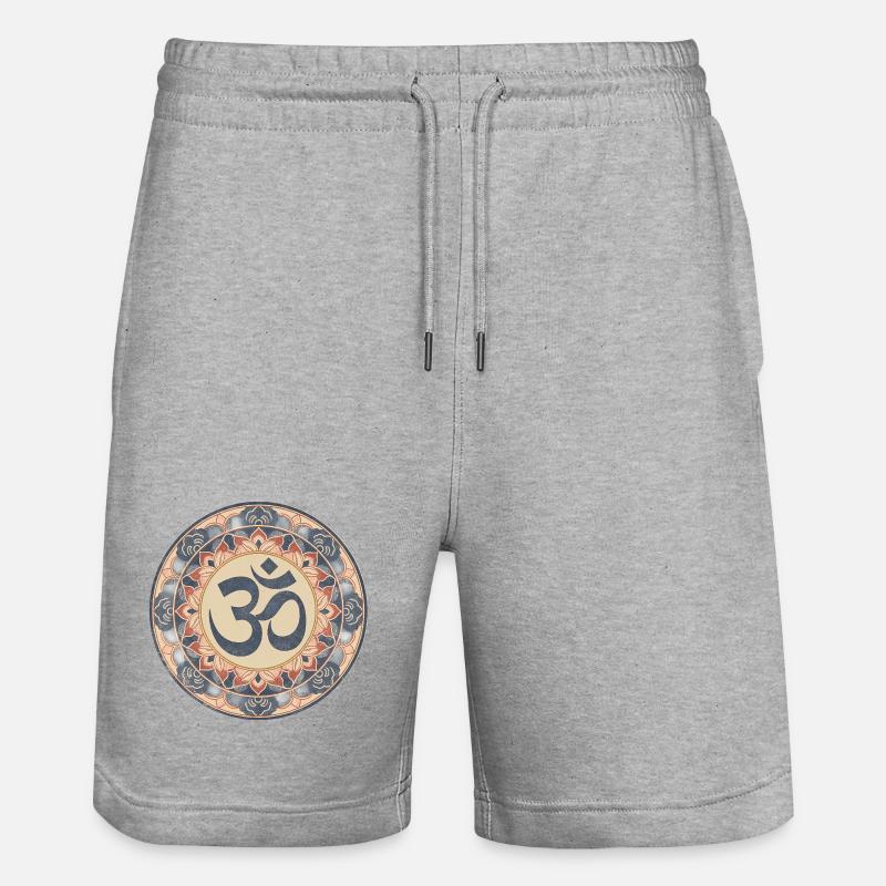 Om Mandala Zen Pattern - Short de jogging bio TRAINER Stanley/Stella unisexe - gris chiné