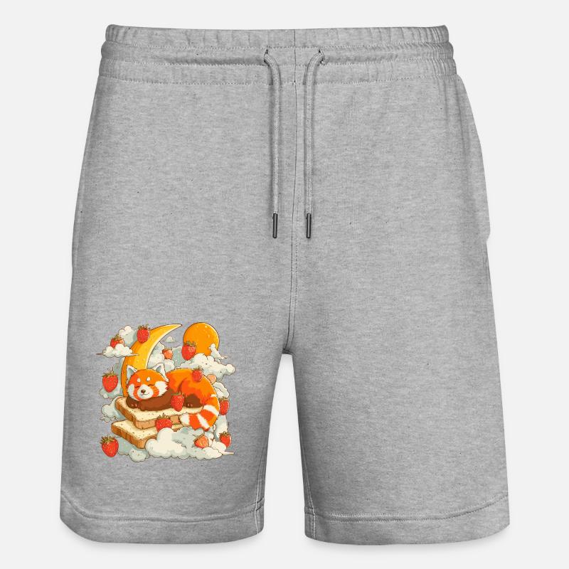 Renard du Petit-déjeuner de la Lune - Short de jogging bio TRAINER Stanley/Stella unisexe - gris chiné