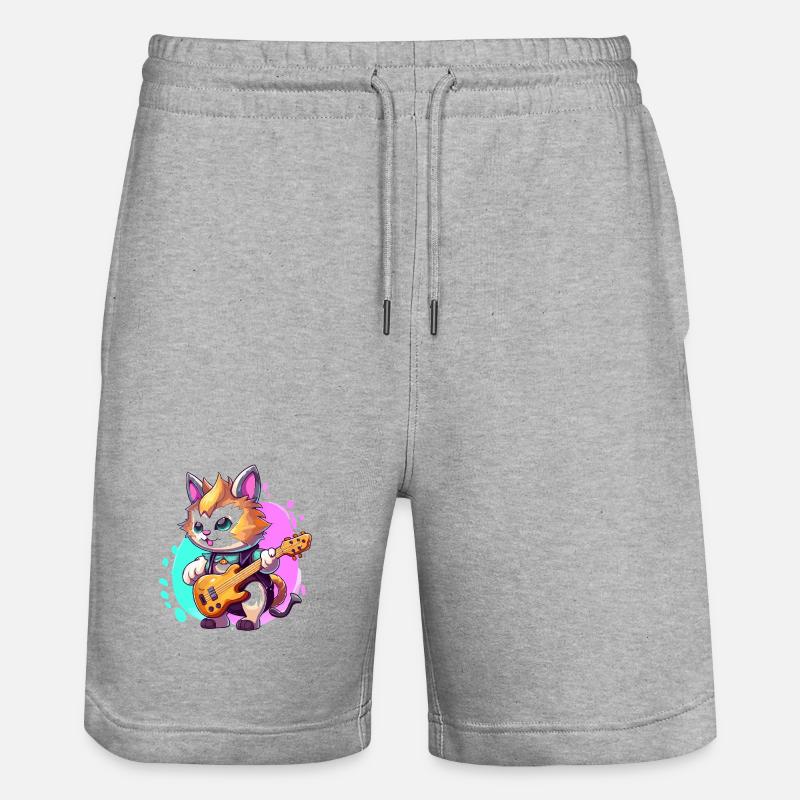 Patchwork donkey in doodle style - Stanley/Stella Trainer Unisex Organic Jogging Shorts - heather grey