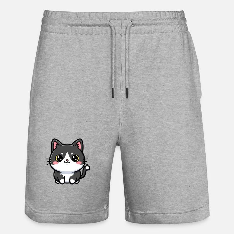 Charme Chibi Chat - Short de jogging bio TRAINER Stanley/Stella unisexe - gris chiné