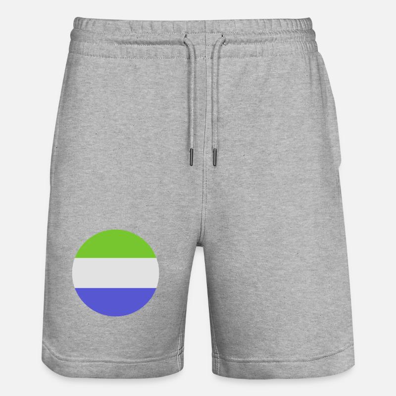 Drapeau rond de la Sierra Leone - Short de jogging bio TRAINER Stanley/Stella unisexe - gris chiné