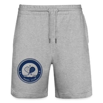Anpassbarer Padel-Club – Teamabzeichen - Stanley/Stella Unisex Bio Joggingshorts Trainer  - Grau meliert - Vorne - Nik (191cm) & Marisol (170cm)