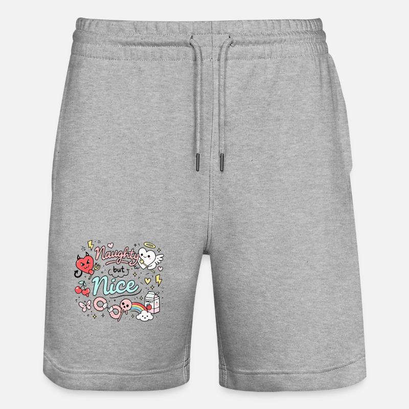 Déclaration de Gribouillis Espiègle Mais Espiègle - Short de jogging bio TRAINER Stanley/Stella unisexe - gris chiné