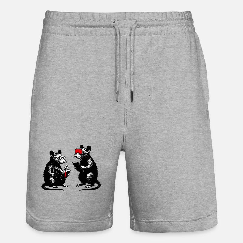 Leseratten im Tech Dialog VR - Stanley/Stella Unisex Bio Joggingshorts Trainer  - Grau meliert