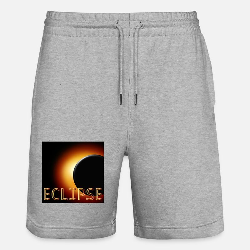 Total Solar Eclipse 2026 - Stanley/Stella Trainer Unisex Organic Jogging Shorts - heather grey