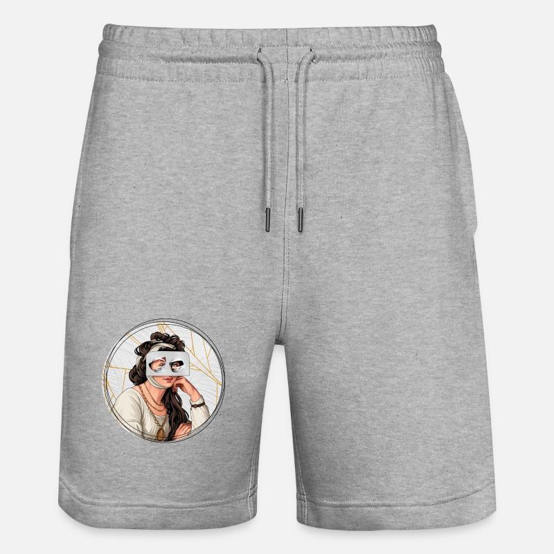 Illustration // Vue à travers la médecine - Short de jogging bio TRAINER Stanley/Stella unisexe - gris chiné