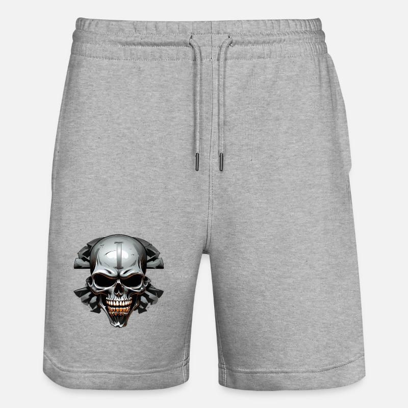 Ischadel dans un cercle rocheux - Short de jogging bio TRAINER Stanley/Stella unisexe - gris chiné