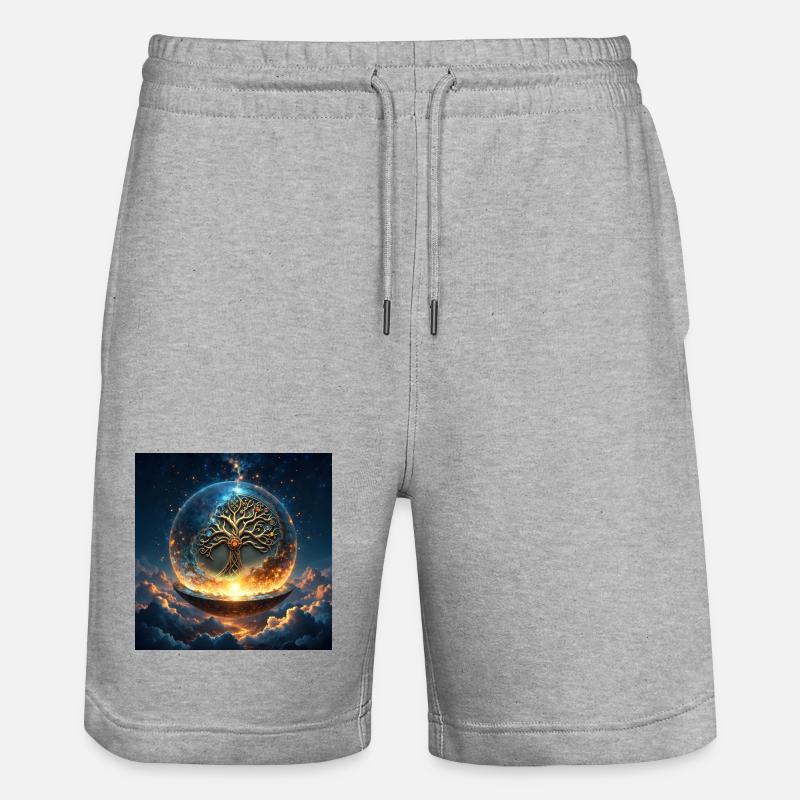 Arbre de l’Orbe Céleste - Short de jogging bio TRAINER Stanley/Stella unisexe - gris chiné