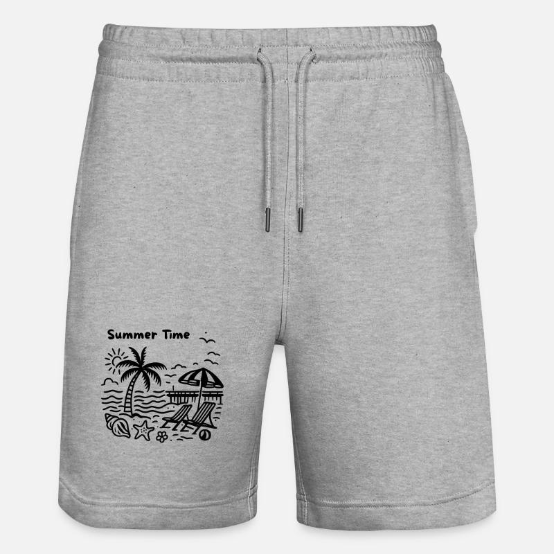 Palm Beach Pier - Conception estivale - Short de jogging bio TRAINER Stanley/Stella unisexe - gris chiné