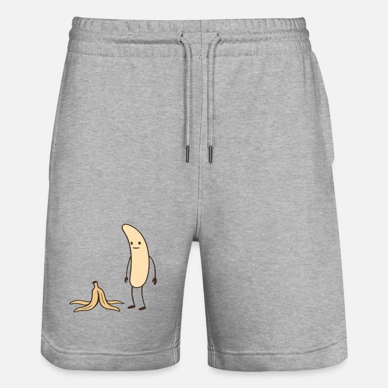 Héros Banane à la peau - Short de jogging bio TRAINER Stanley/Stella unisexe - gris chiné
