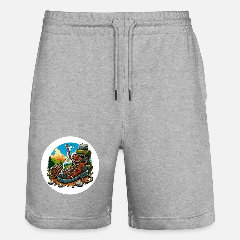 Qualmender Wanderschuh - Stanley/Stella Unisex Bio Joggingshorts Trainer  - Grau meliert