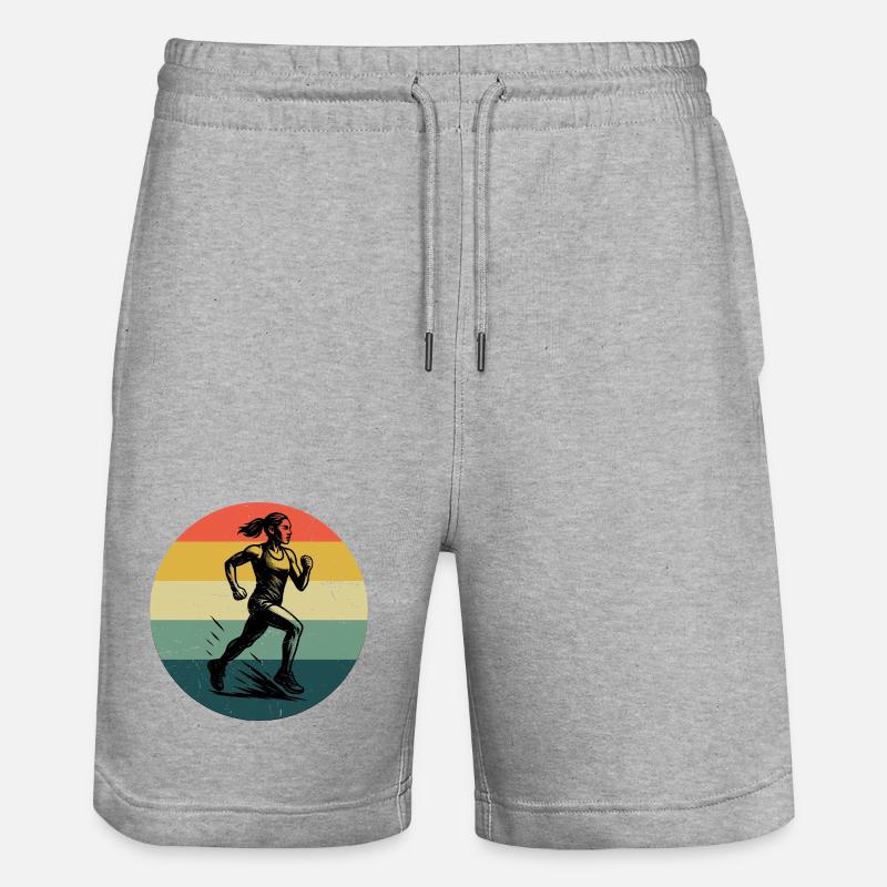 Conception compacte pour la course automobile - Short de jogging bio TRAINER Stanley/Stella unisexe - gris chiné