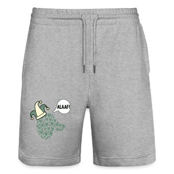 Carnival Alaaf Dogs Prince - Stanley/Stella Trainer Unisex Organic Jogging Shorts - heather grey - Front - Nik (191cm) & Marisol (170cm)
