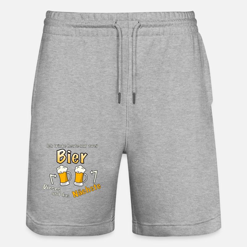 Noch ein Bier, bitte - Stanley/Stella Unisex Bio Joggingshorts Trainer  - Grau meliert