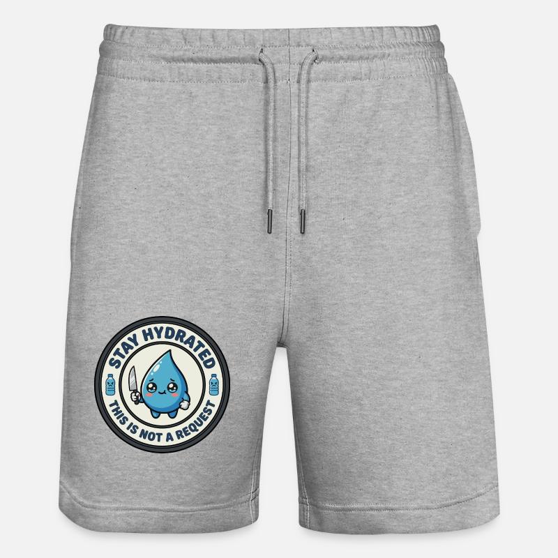 Restez hydraté - Short de jogging bio TRAINER Stanley/Stella unisexe - gris chiné