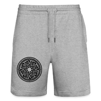 NoxstyllT4 - Stanley/Stella Trainer Unisex Organic Jogging Shorts - heather grey - Front - Nik (191cm) & Marisol (170cm)
