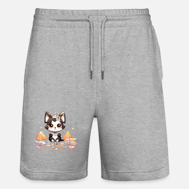 Chibi Chiot Diamant Trésor - Short de jogging bio TRAINER Stanley/Stella unisexe - gris chiné