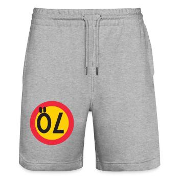 70 Biere - Stanley/Stella Unisex Bio Joggingshorts Trainer  - Grau meliert - Vorne - Nik (191cm) & Marisol (170cm)