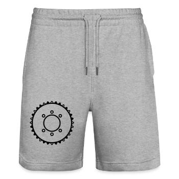 Chainring Sprocket Drive - Stanley/Stella Trainer Unisex Organic Jogging Shorts - heather grey - Front - Nik (191cm) & Marisol (170cm)