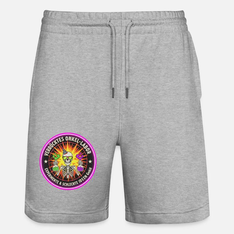 Crazy Uncle Lab - Expériences et idées - Short de jogging bio TRAINER Stanley/Stella unisexe - gris chiné