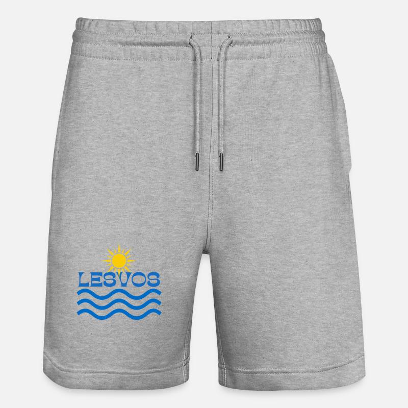 Vagues de Soleil de Lesvos - Short de jogging bio TRAINER Stanley/Stella unisexe - gris chiné