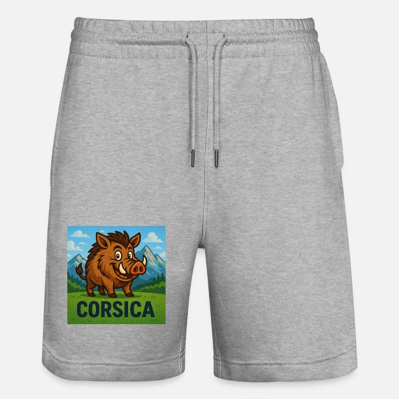Cignale Corsu - Short de jogging bio TRAINER Stanley/Stella unisexe - gris chiné