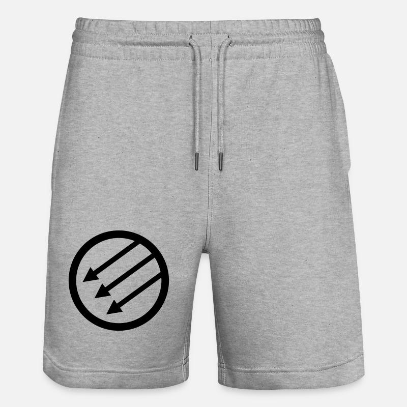 Iron Front / Eiserne Front / Järnfronten - Stanley/Stella Unisex Bio Joggingshorts Trainer  - Grau meliert