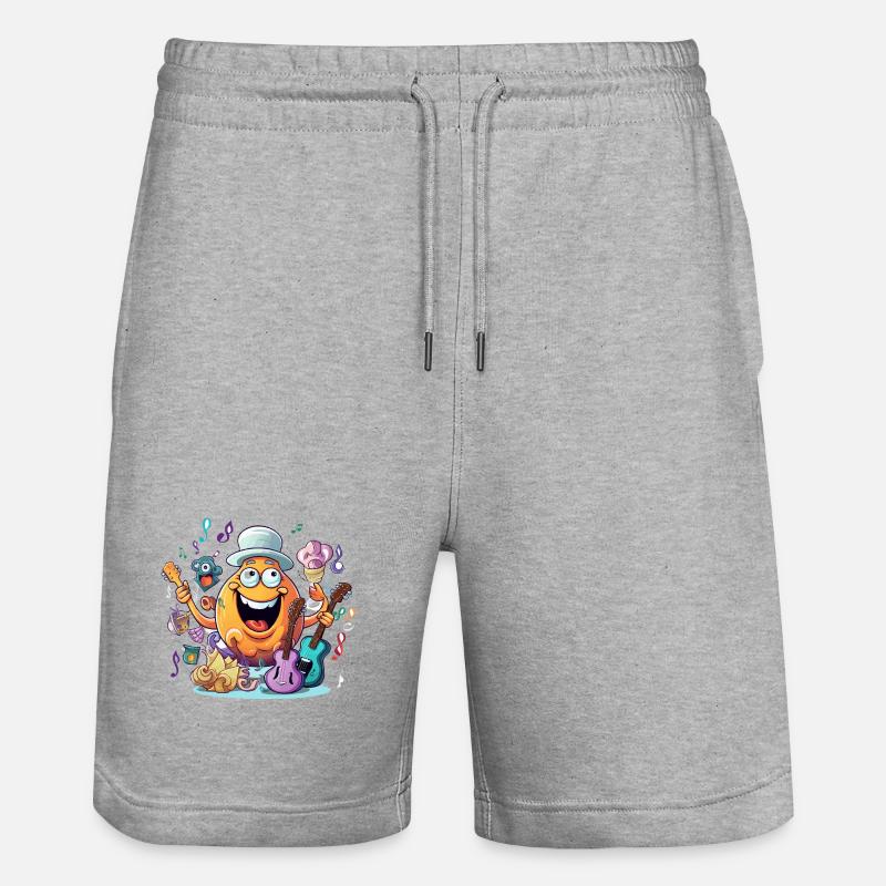 Fruit Rocker à la guitare - Short de jogging bio TRAINER Stanley/Stella unisexe - gris chiné