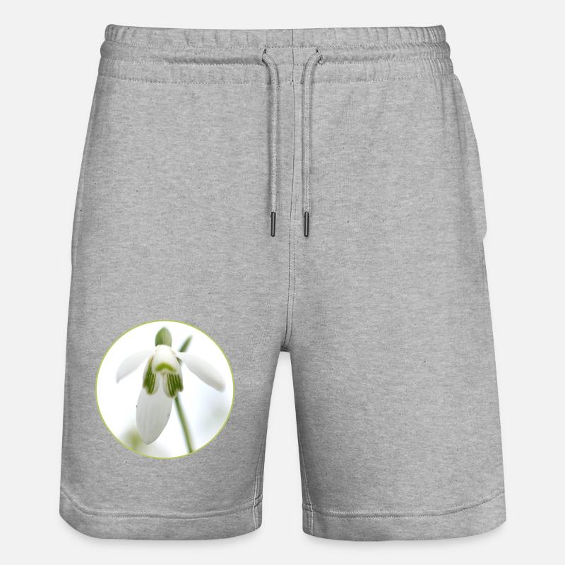 Source de la Fleur de Perce-Neige - Short de jogging bio TRAINER Stanley/Stella unisexe - gris chiné