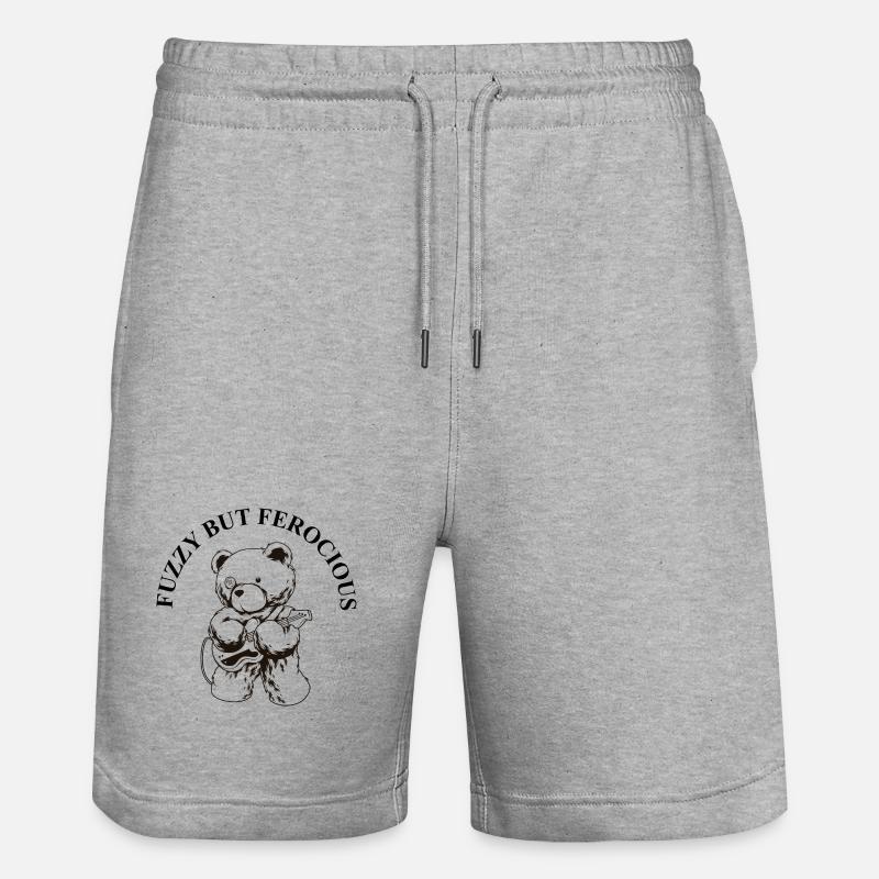 Pelucheux mais féroce – Diction Bear Rock - Short de jogging bio TRAINER Stanley/Stella unisexe - gris chiné