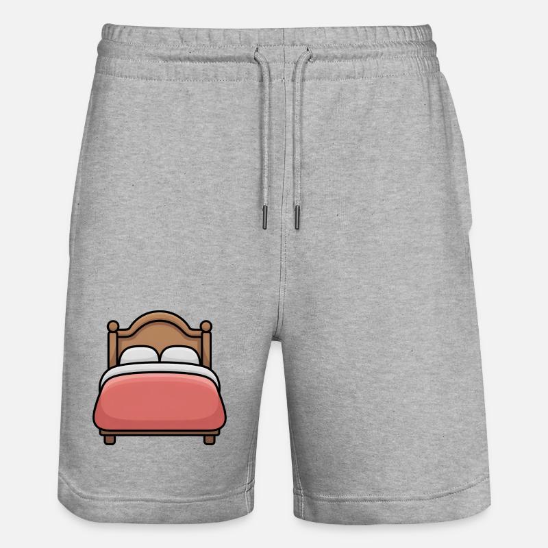 Bed - Comic Bed - Stanley/Stella Trainer Unisex Organic Jogging Shorts - heather grey