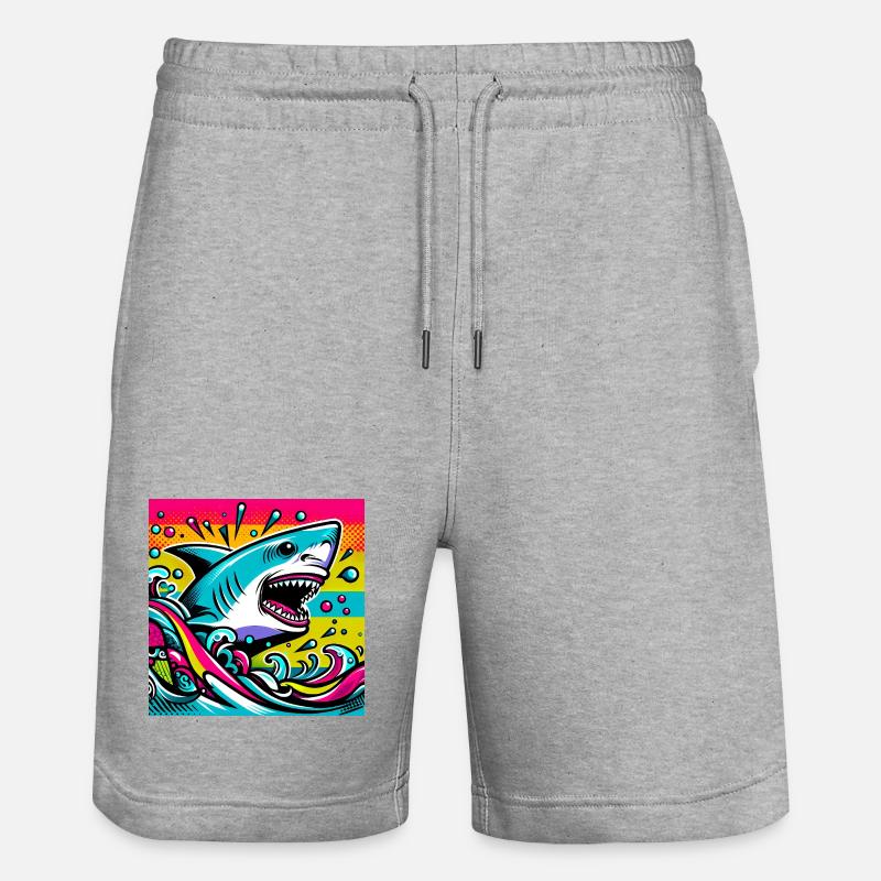 Requin - Short de jogging bio TRAINER Stanley/Stella unisexe - gris chiné