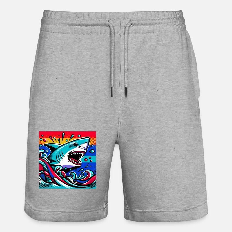 Requin - Short de jogging bio TRAINER Stanley/Stella unisexe - gris chiné